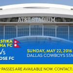 Dallas Gurkhas representing Nepal in friendly match against San Jose FC at AT&T Stadium